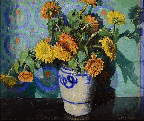 Calendulas, 1929, Grant Wood