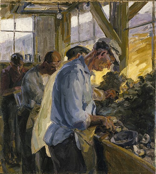 Oyster Shuckers, 1934, Catherine M. Howell