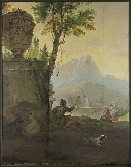 Behangsel met het huwelijk van Mirtillo en Amaryllis, 1742, Aert Schouman
