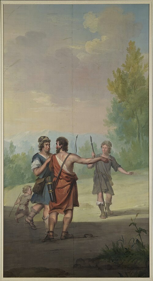 Behangsel met het huwelijk van Mirtillo en Amaryllis, 1742, Aert Schouman
