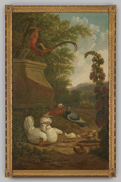 Hoenderstuk met hen en kuikens, 1749, Aert Schouman