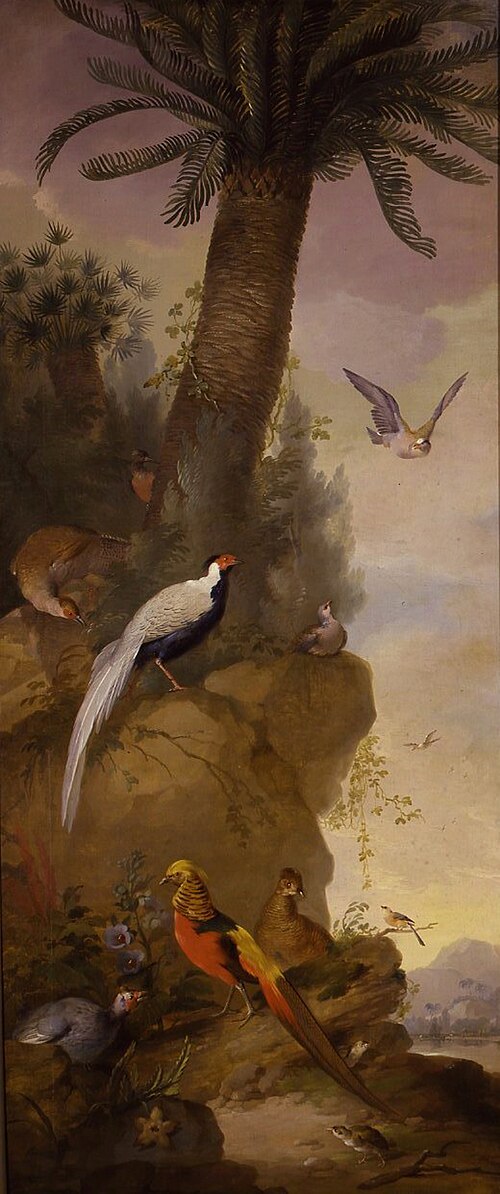 Pheasants and Other Birds in an Exotic Landscape, 1761, Aert Schouman