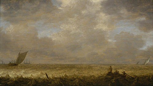 A Shallow Sea with Fishing Boats, 1640, Pieter Mulier le Vieux