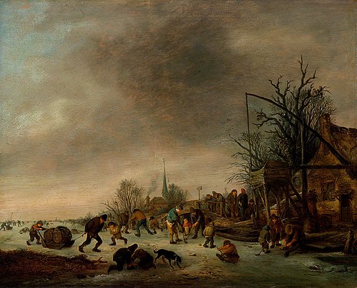 Winter landscape, 1640, Isaac van Ostade