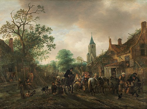 The Halt at the Inn, 1645, Isaac van Ostade