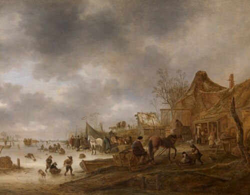 Paysage d'hiver, 1645, Isaac van Ostade