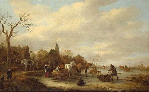 Winter Scene, 1648, Isaac van Ostade