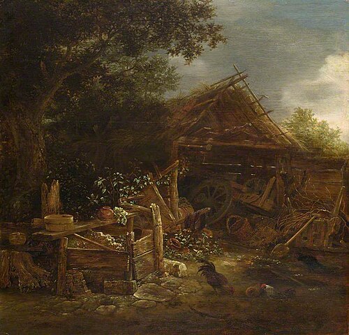 A Farmyard, 1640, Isaac van Ostade