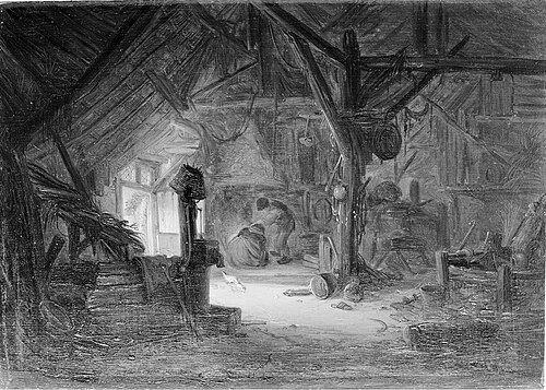 interior of a barn, , Isaac van Ostade