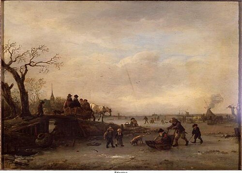 winterscape, 1646, Isaac van Ostade