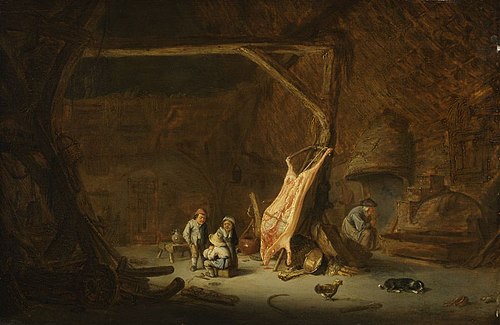 The Slaughtered Pig, 1639, Isaac van Ostade