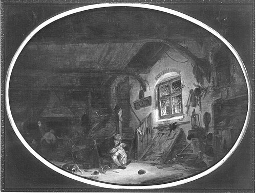 Cottage Interior, 1641, Isaac van Ostade