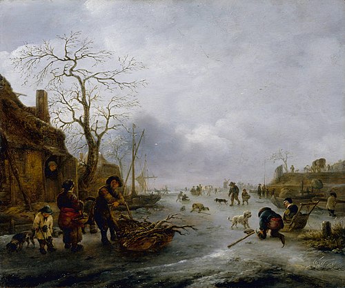 Pleasures on the Ice, 1645, Isaac van Ostade