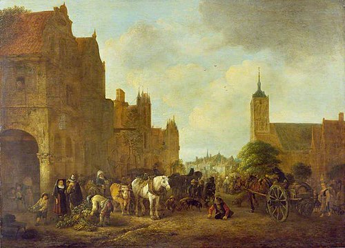 A Market Place, 1640, Isaac van Ostade