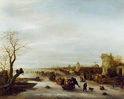 A Winter Scene, 1640, Isaac van Ostade