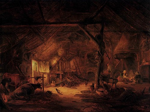 A Cowshed, 1645, Isaac van Ostade