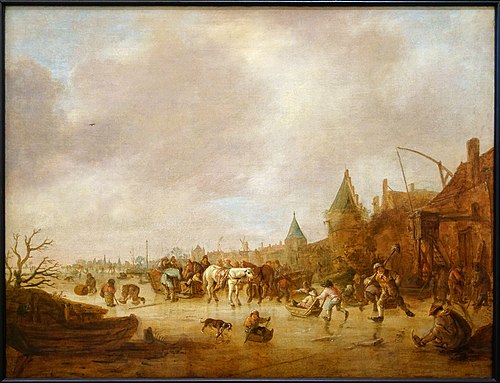 Patineurs, 1641, Isaac van Ostade