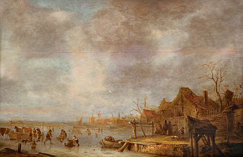 A winter’s day outside Haarlem, 1640, Isaac van Ostade