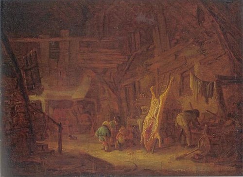 The Pig's Carcase, 1643, Isaac van Ostade
