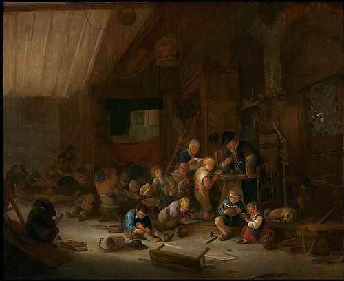 Village School, 1642, Isaac van Ostade