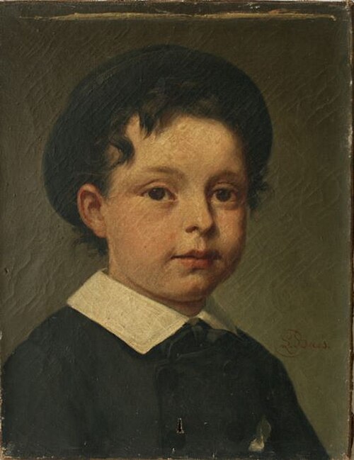 Portrait of a boy, 1886, Lionel Baes