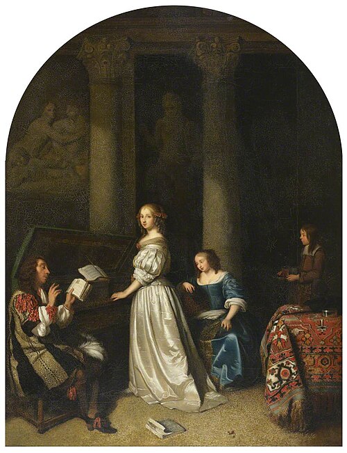 The Duet, , Caspar Netscher