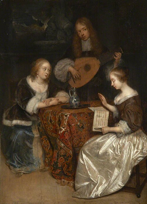A Musical Conversation, , Caspar Netscher
