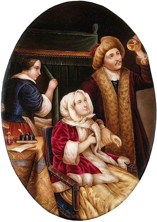 A Physician Examining a Urine Flask, , Caspar Netscher