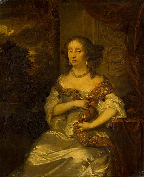 Portrait of Elisabeth van Bebber (1643-1704), 1677, Caspar Netscher