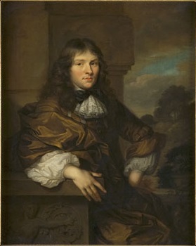Portrait of Pieter Rendorp (1648-99), brewer of Amsterdam and owner of merchant ships trading with N, 1695, Caspar Netscher
