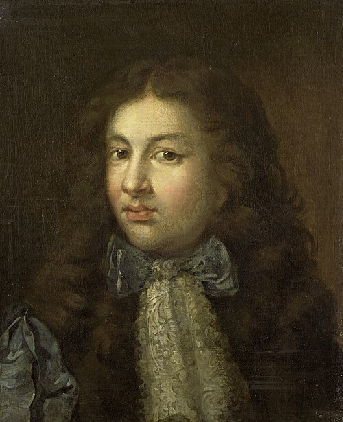 Portrait of Thedoor Netscher (1661-1728), the painter's oldest son, 1677, Caspar Netscher
