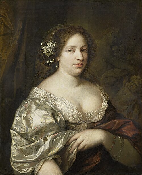 Portrait of Margaretha Godin (d. 1694), wife of the artist, 1680, Caspar Netscher