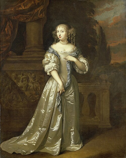 Portrait of Lady Philippina Staunton, wife of Roelof van Arkel, lord of Burgst, 1668, Caspar Netscher