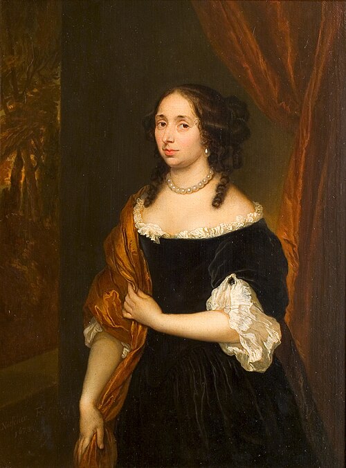 Porträt einer Frau, 1673, Caspar Netscher