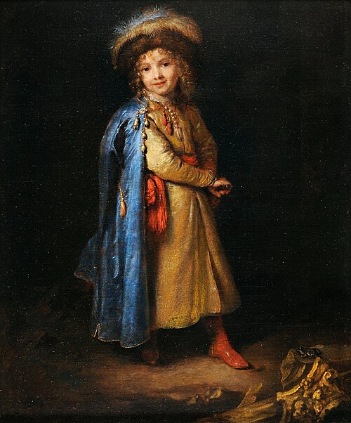 Un garçon en costume polonais, 1670, Caspar Netscher