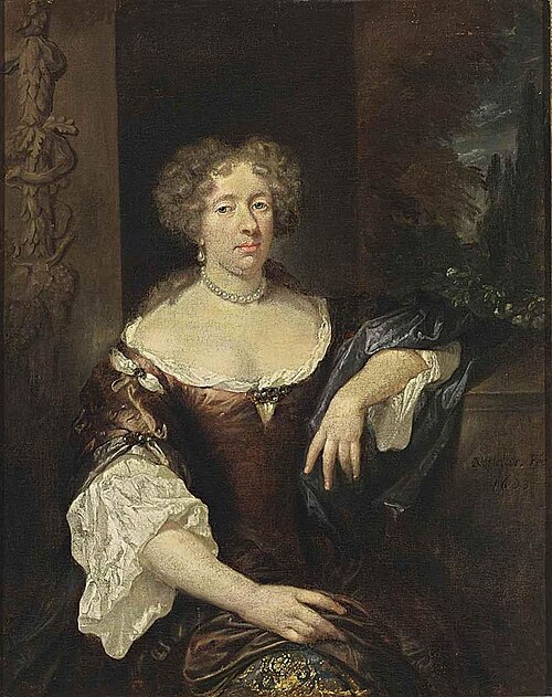 Portrait of a Lady in a Pearl Necklace, 1683, Caspar Netscher
