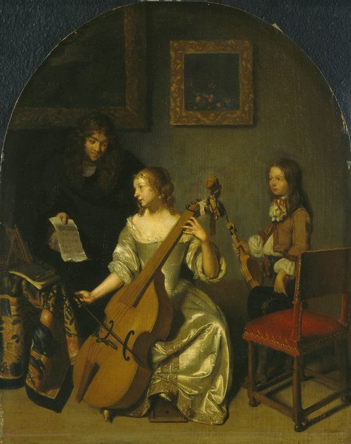 The Cello Player, 1670, Caspar Netscher
