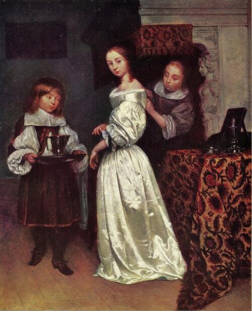 The Lady at her Toilet, 1665, Caspar Netscher