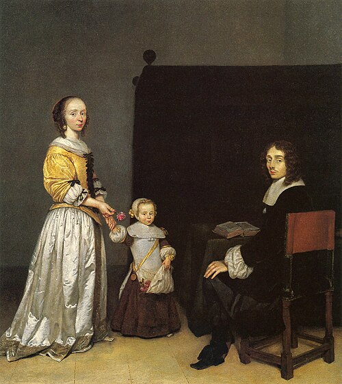 Portrait of a Family in an Interior, 1663, Caspar Netscher