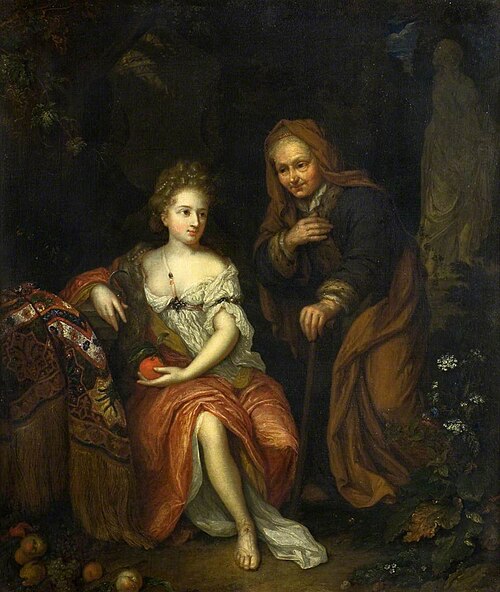 Vertumnus and Pomona, 1665, Caspar Netscher