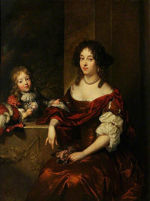 Portrait of a Lady Seated before a Window, with a Young Boy, 1675, Caspar Netscher