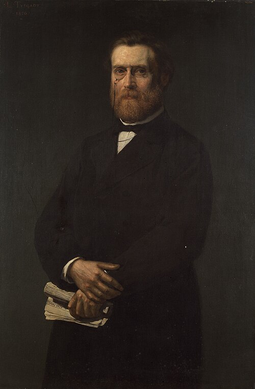 Portrait de l'homme politique Willem Rogghé, 1876, Louis Tytgadt