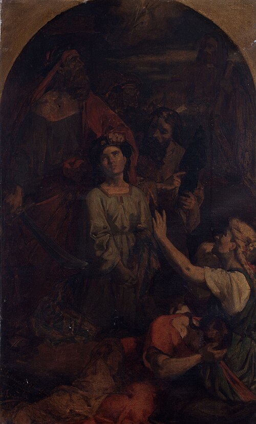 Le Martyre d'une sainte (esquisse), 1870, Louis Tytgadt