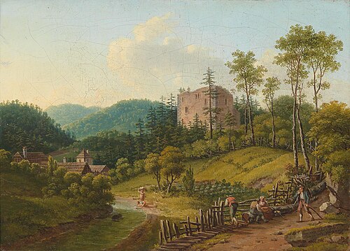 The old castle  Rain, , Franz Scheyerer
