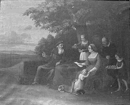 Landschap met familietafereel, 1844, Frans Cuypers