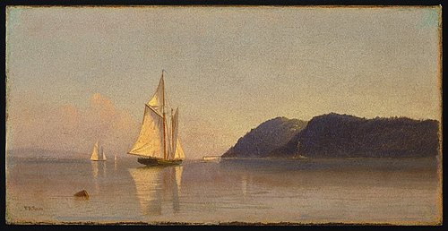 Boats on the Hudson, 1874, Francis A. Silva