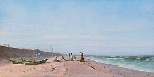 The Beach at Long Branch, 1869, Francis A. Silva