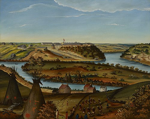 View of Fort Snelling, 1850, Edward K. Thomas
