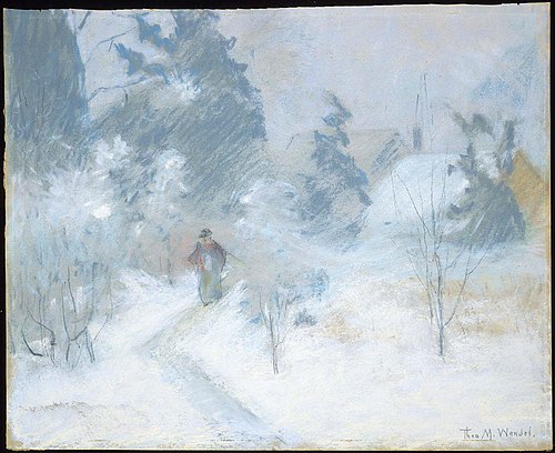 Snow Scene, 1889, Theodore Wendel