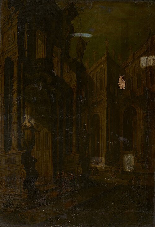 Architectural Fantasy, Still Life, 1650, Vincenzo dal Re